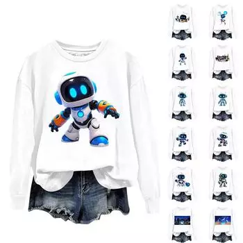 Женская повседневная удобная толстовка с длинным рукавом и свободным вырезом L синий