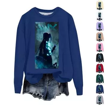 Женская повседневная удобная толстовка с круглым вырезом и длинным рукавом с принтом Arcane L бежевый