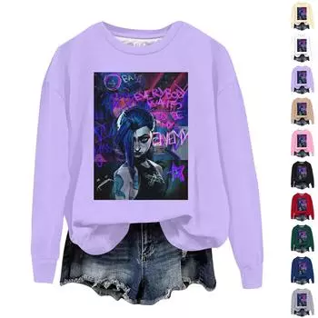 Женская повседневная удобная толстовка с круглым вырезом и длинным рукавом с принтом Arcane L бежевый