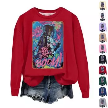 Женская повседневная удобная толстовка с круглым вырезом и длинным рукавом с принтом Arcane L бежевый