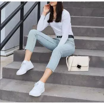 Женская праздничная сумка через плечо для девочек 7 x 2 x 6 in кремовый