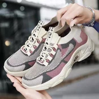 Женская прогулочная обувь. Удобные кроссовки для бега, тенниса, тренировок в тренажерном зале. Легкие дышащие нескользящие кроссовки на шнуровке для женщин. 35