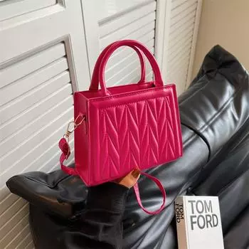 Женская простая и модная сумка-мессенджер через плечо, женская сумка 2024 года, осень, новая корейская версия, модная ретро-маленькая квадратная сумка