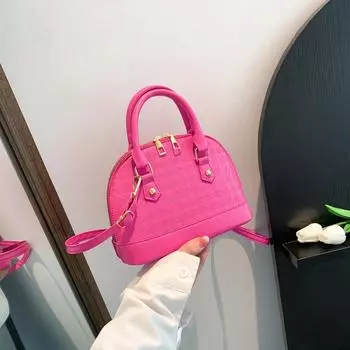 Женская простая сумка 2024 года, осень, новый иностранный стиль, однотонная сумка через плечо, корейская версия, модная темпераментная сумка-ракушка белый