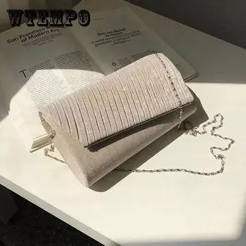 Женская простая сумка на одно плечо, универсальная цепочка, маленькая квадратная сумка, длинная вечерняя однотонная элегантная ручная сумка