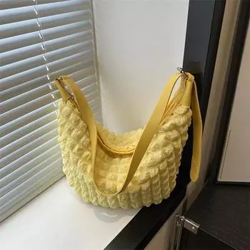 Женская простая сумка подмышкой, женская, лето 2024, новая, простая, модная, сумка-мессенджер через плечо, маленькая, квадратная, женская чёрный