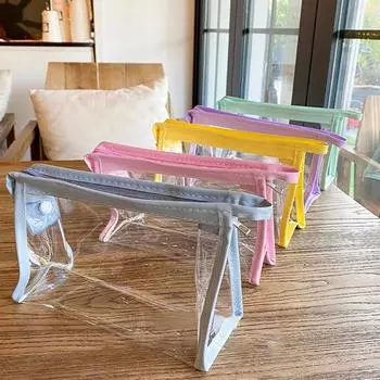 Женская прозрачная косметичка на молнии, дорожная водонепроницаемая прозрачная косметичка из ПВХ, органайзер для туалетных принадлежностей, сумка для хранения моющих средств, косметичка