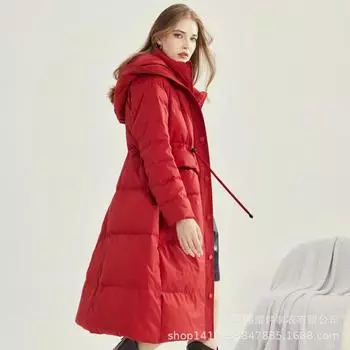 Женская пуховая куртка 2024 года, зимняя новая куртка на гусином пуху, версия A, женская пуховая куртка 90, гусиный пух, снаружи S хаки