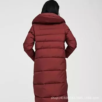 Женская пуховая куртка Пуховик Женская новая зимняя одежда Модная белая куртка на гусином пуху Узкая передняя часть короткая задняя часть длинное пальто S чёрный