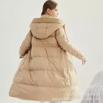 Женская пуховая куртка зимняя новая куртка на гусином пуху A версия талия женская пуховая куртка 90 гусиный пух пуховая куртка S хаки
