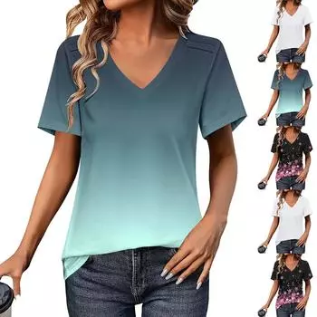 Женская рабочая рубашка с плиссировкой и рукавом 3/4, рубашка с V-образным вырезом, повседневная рубашка с завязками на талии, деловая рубашка L темно-зеленого