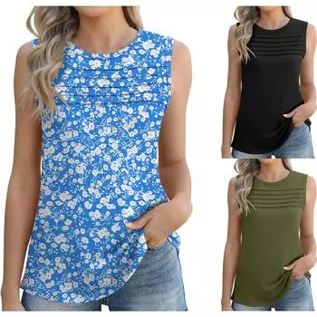 Женская рабочая рубашка с плиссировкой и рукавом 3/4, рубашка с V-образным вырезом, повседневная рубашка с завязками на талии, деловая рубашка One Size