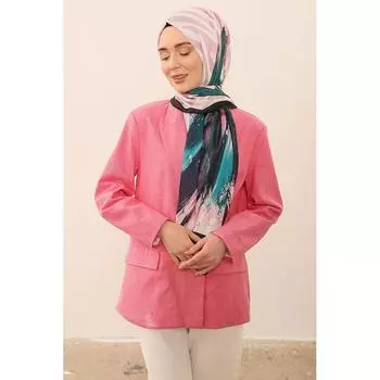 Женская разноцветная мягкая шаль с принтом под зебру, пудра