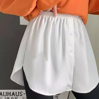 Женская регулируемая рубашка, блузка, удлинитель, мини-юбки, модный многослойный верх из искусственного меха S