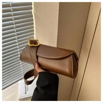 Женская регулируемая сумка с широким плечевым ремнем, ретро-сумка через подмышку, простая цветная сумка-шоппер, модные сумки через плечо