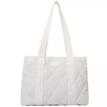 Женская решетчатая пышная сумка на ремне, большая вместительная пышная сумка на плечо, однотонная водонепроницаемая женская осенне-зимняя повседневная сумка чёрный