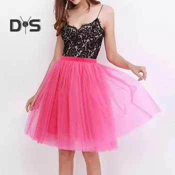 Женская ретро-балетная юбка, эластичная, с высокой талией, 3-слойная фатиновая юбка, танцевальная юбка, карнавальная, косплей, юбка-пачка S жёлтый