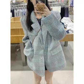 Женская ретро клетчатая куртка S