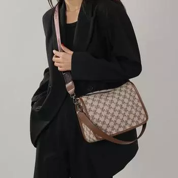 Женская ретро-модная сумка через плечо Boston Oblique Span Bag коричневый