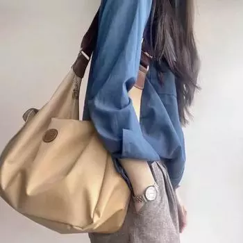 Женская ретро нейлоновая сумка-мессенджер Hobo - большая вместительная сумка через плечо для мам и пассажиров