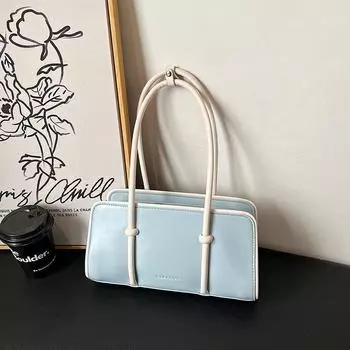 Женская ретро-сумка большой вместимости 2024 года — сумка-тоут через плечо для поездок на работу и учебу на осень/зиму 28*9*15 коричневый