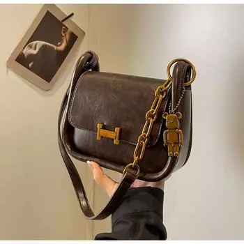 Женская ретро-сумка-майяр: Универсальная сумка через плечо класса люкс осень/зима 2024 года 20*8*14 хаки