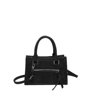 Женская ретро-сумка с текстурой, однотонная модная сумка на плечо, регулируемый ремень, квадратная сумка через плечо, женская повседневная сумка розовый