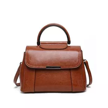 Женская ретро-сумка весна-лето винтажная простая сумка через плечо женская сумка коричневый