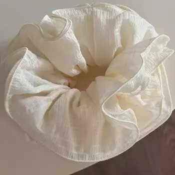 Женская резинка для волос большого размера во французском стиле, темпераментная, однотонная, держатель для хвостика, аксессуары для волос