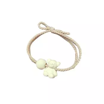 Женская резинка для волос для девочек, эластичная, милая, элегантная, в форме шарика, подвеска в виде медведя, держатель для хвоста