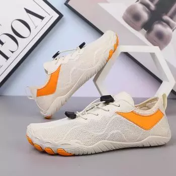 Женская резиновая подошва для воды, мужская, быстросохнущая, спортивная обувь для босых ног, нескользящая, дышащая, для пляжа, плавания, велоспорта, фитнеса 36 чёрный