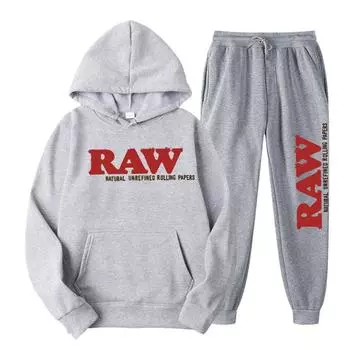Женская роскошная реплика женский комплект RAW шапка беговая толстовка с капюшоном спортивные штаны 2PK осень зима повседневная шерстяная спортивная одежда S