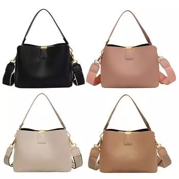 Женская роскошная сумка через плечо, большая вместительная повседневная сумка-тоут с регулируемым ремешком, сумка через плечо, женская сумка для свиданий чёрный