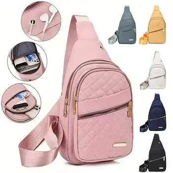 Женская розовая нагрудная сумка, женская водонепроницаемая белая маленькая нагрудная сумка через плечо из ткани Оксфорд, сумка через плечо, спортивный рюкзак для велосипеда и мужчин синий
