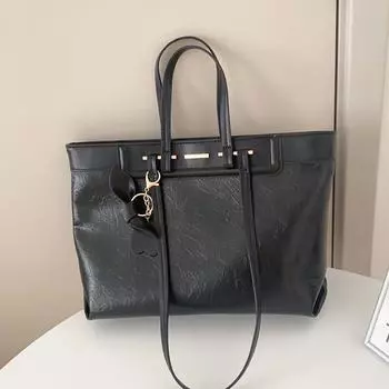 Женская розовая сумка-тоут из искусственной кожи большой вместимости, новая женская симпатичная сумка на плечо с подвеской на молнии, модная элегантная сумка для путешественников