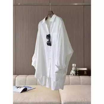 Женская рубашка, белая, солнцезащитная, из хлопка и льна, с длинными рукавами, куртка, женский тонкий кардиган с льняной рубашкой, стильный, элегантный модный топ S белый