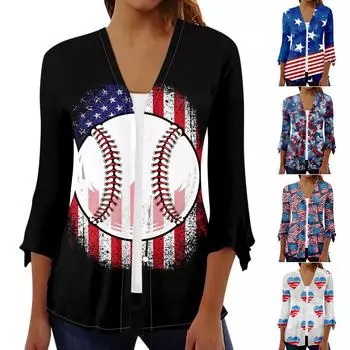 Женская рубашка, блузка, верхняя одежда с принтом, рукав 3/4, повседневные праздничные базовые топы на пуговицах XXXL бежевый