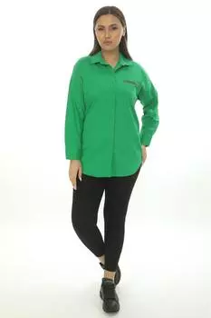 Женская рубашка больших размеров, летняя хлопковая рубашка, размер L-XL-2Xl-3Xl