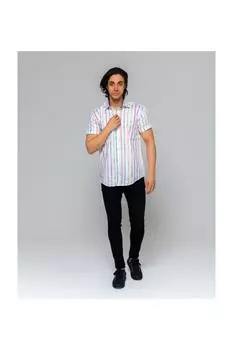 Женская рубашка больших размеров, мужская классическая рубашка с коротким рукавом и коротким рукавом с принтом, приталенная рубашка