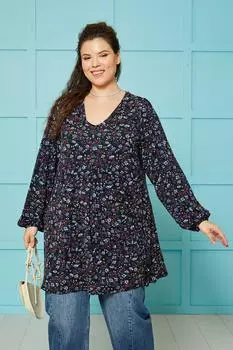 Женская рубашка больших размеров, плиссированная футболка с рисунком