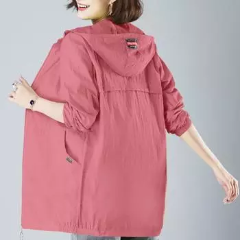 Женская рубашка больших размеров, повседневная куртка с капюшоном средней длины, ветрозащитная куртка для активного отдыха 5XL