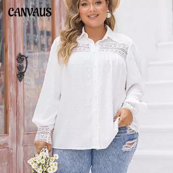Женская рубашка больших размеров с длинными рукавами, полая дизайнерская рубашка, темпераментная блузка