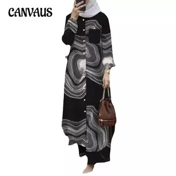 Женская рубашка больших размеров с принтом и пышными рукавами S розовый