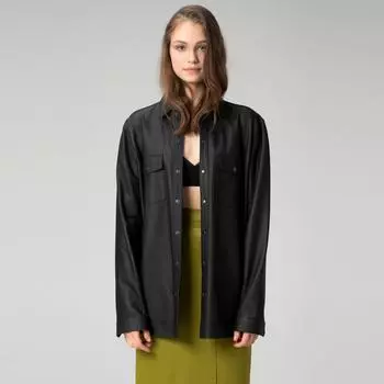 Женская рубашка из натуральной кожи, женская рубашка