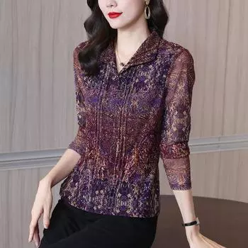 Женская рубашка Noble Lace с длинными рукавами для женщин S