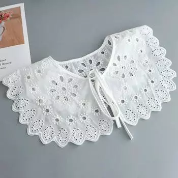 Женская рубашка однотонная с ложным воротником и бантом, базовая рубашка, накидка-воротник, женская рубашка, съемный воротник, аксессуары