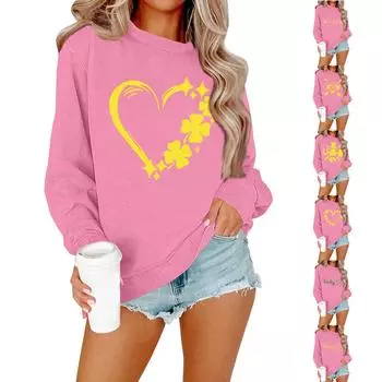 Женская рубашка повседневная с длинным рукавом праздничная ул.. Футболка с изображением шеи Патрика S