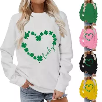 Женская рубашка повседневная с длинным рукавом праздничная ул.. Футболка с изображением шеи Патрика XL чёрный