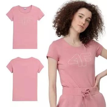 Женская рубашка ярко-розовая 4F 4FSS23TTSHF583 S