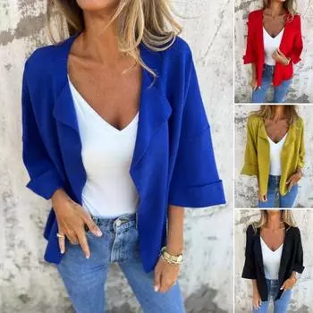 Женская рубашка с большим лацканом и кружевной отделкой, короткий рукав, топы, однотонные M синий